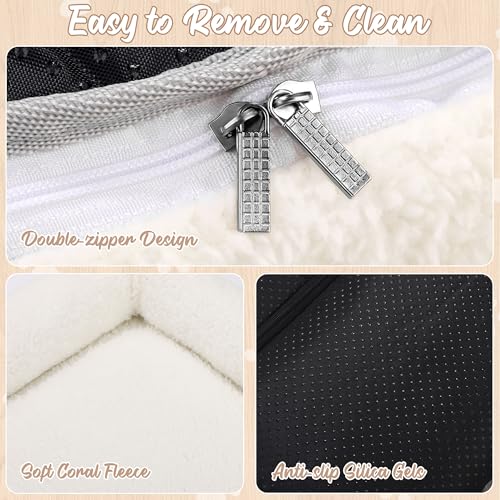 MCEAST Poleiro De Janela Para Gatos Com Cama Acolchoada, Cobertor Fofo, 4 Ventosas Fortes, Prateleir