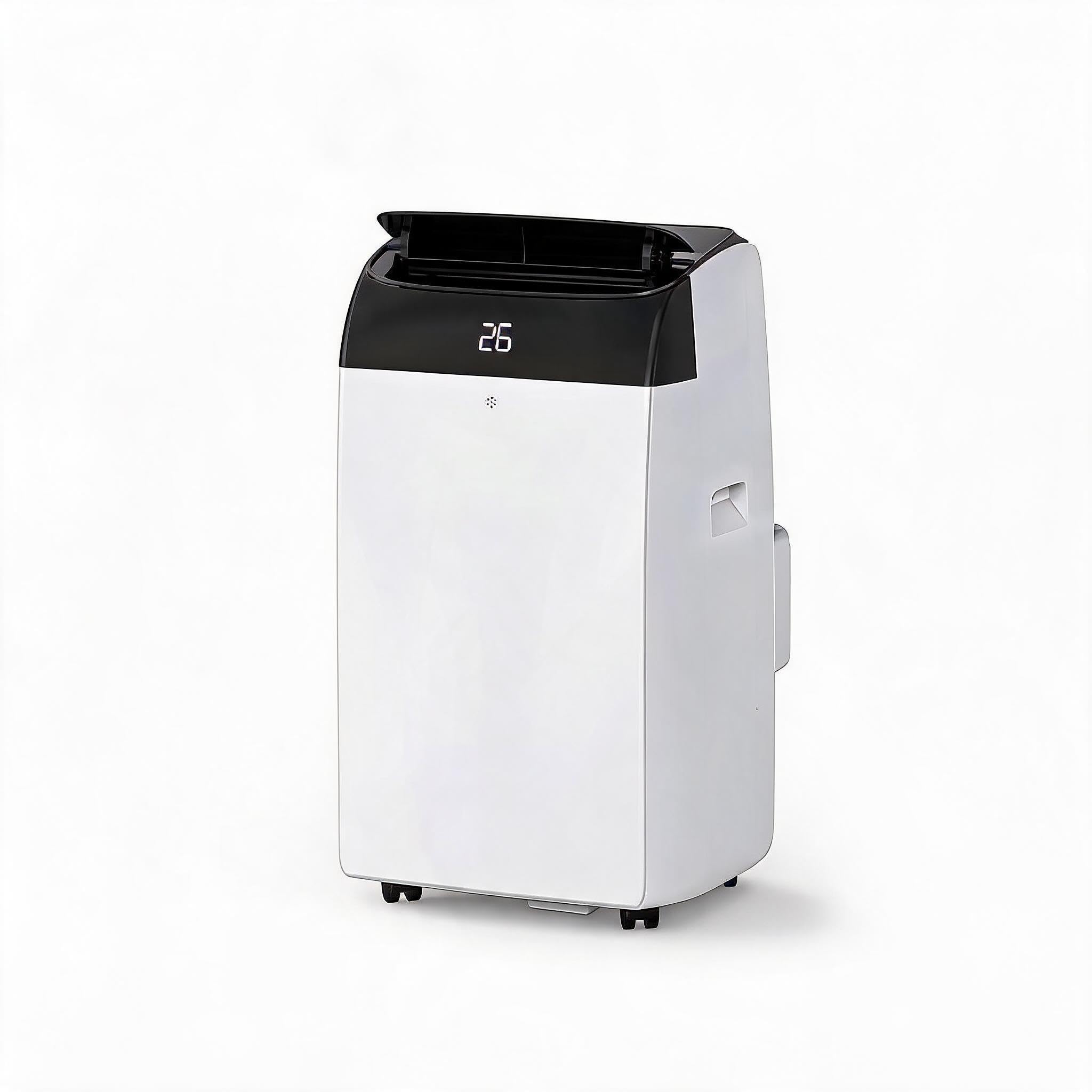 Aptliton White D Portable Air Conditioner 12000 Btu 4-In-1 Air Conditioning Unit With Cooling Fan Dehumidifier Follow Me Remote Control 24H Timer Sleep Mode Led Display Window Kit White