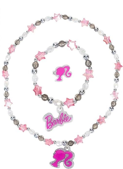 - LUV HER Girls Jewelry Set - Dress up 3 Piece Toy Jewelry Box Set with Bead Necklace, Bracelet and Ring - Play Accessories - Ages 3+, No Gemstone