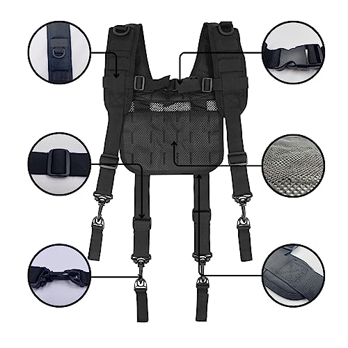 Dr.TOUGH Tactical Suspenders Duty Belt Suspenders Law Enforcement Duty Belt Harness with Accessories