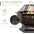 Best Choice Products Hex-Shaped 24in Steel Fire Pit, Black Metal Wood Burning Firepit, Portable Hexagon Fire Bowl for Outside, Patio, Backyard w/Flame-Retardant Mesh Lid