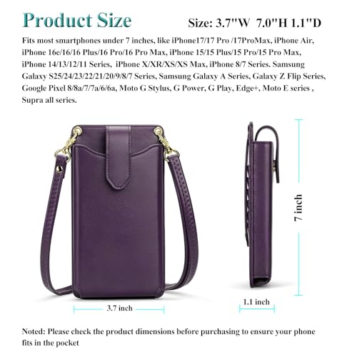 Image of Peacocktion Small Crossbody Cell Phone Purse for Women, Lightweight Mini Small Crossbody Bags for Women with Card Slots