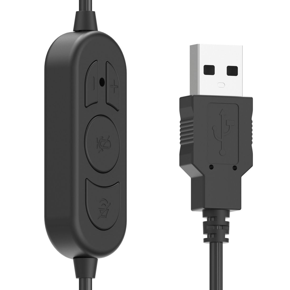 Hama USB Headset, Over Ear Kopfhörer mit Mikrofon (PC Headset mit Lautstärkeregler und verstellbarem Mikro, USB-A-Stecker, 2m langes Kabel, für Videokonferenzen, Homeoffice, eLearning) schwarz