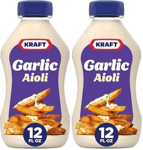 Kraft Mayo Garlic Aioli (12 oz Bottle) (Packaging may vary) (Pack of 2)