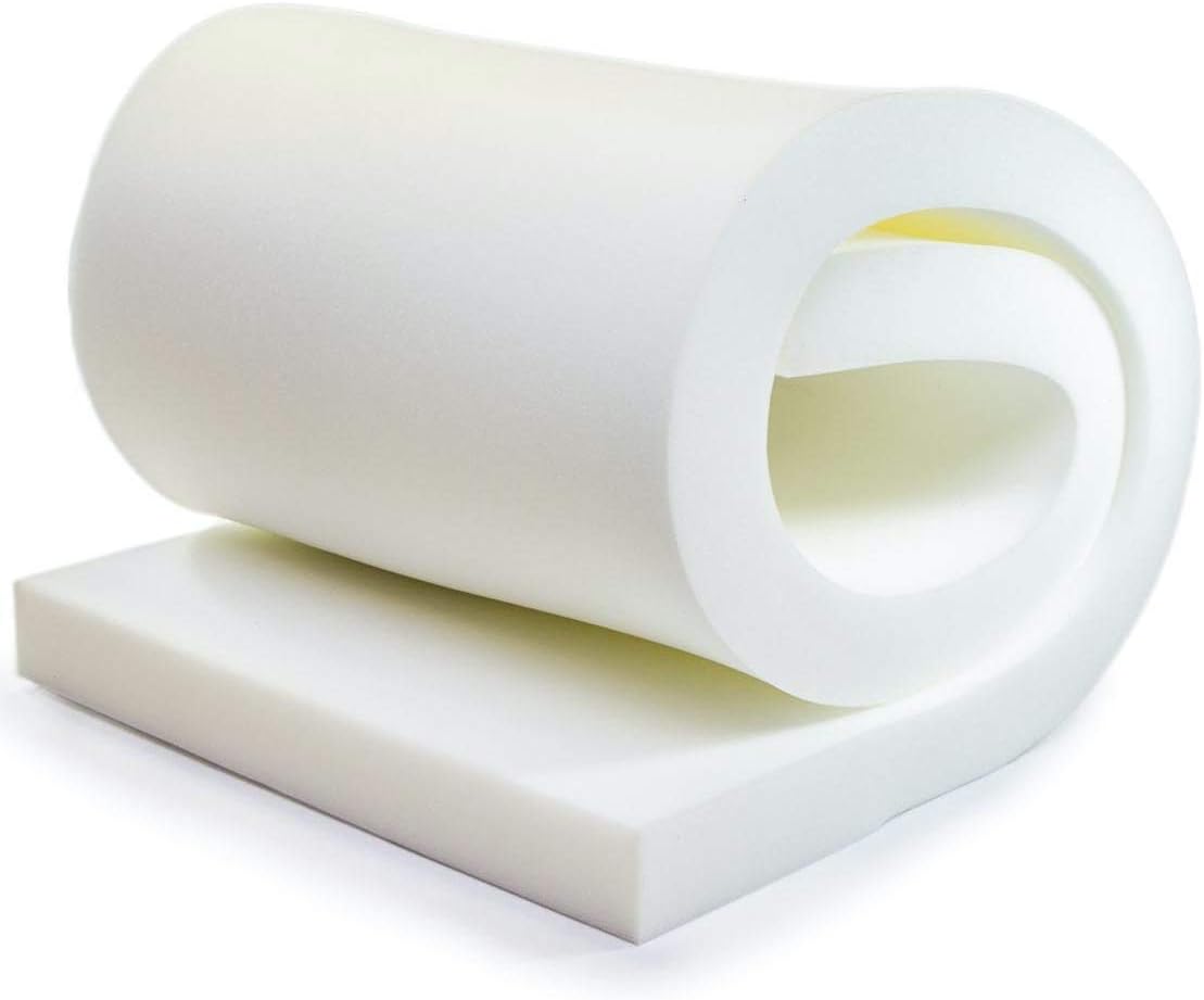 QOMFY 2" Height x 12" Width x 36" Length 1.8 Density 44ILD (Firm) Upholstery Foam Cushion Made in USA