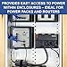 Legrand - OnQ Media Enclosure Power Strip, Half Width for Power Strip Media Cabinet, Power Strip to Optimize Cable Management with 6 Outlets, 3 IEC C13 Adapters,1 IEC C7 Adapter, Black, AC1031