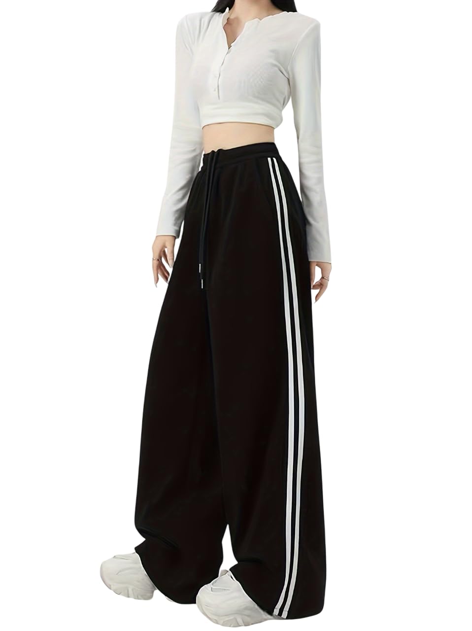 dockstreet Women's/Unisex ONESOPEN Bottom Drawstring Pure Cotton Stretchable Baggy Jogger Pants