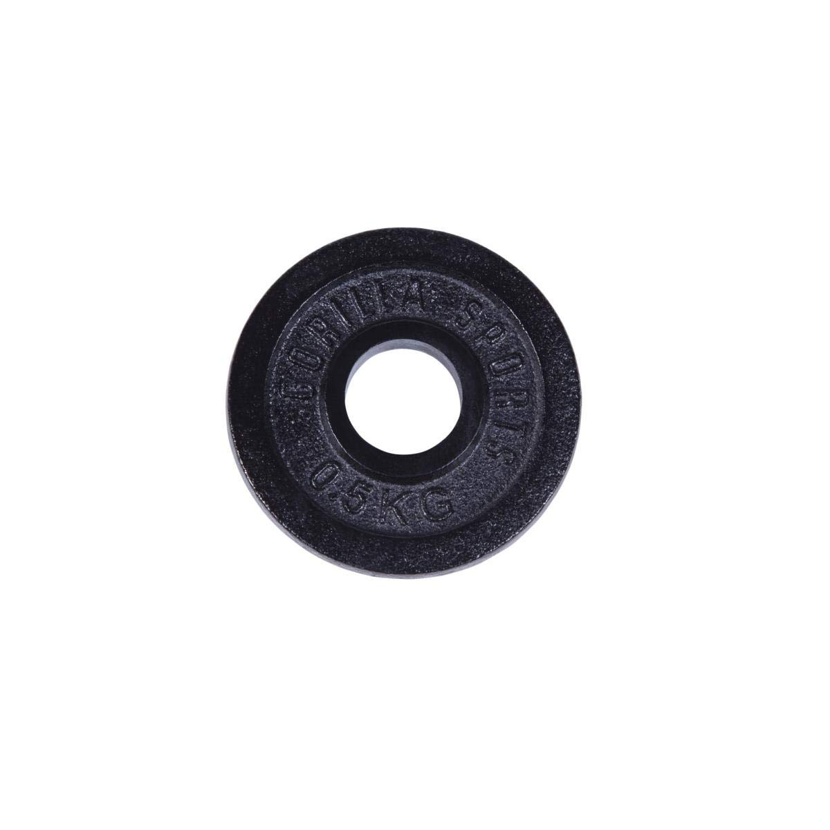 Disques de poids en fonte noire/argent - De 0,5 KG à 30 KG