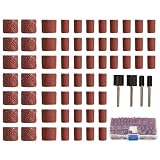  ILS – 100pz 60/120/320 Vaso Lija Rollo Abrasivo Kit lijado pulido herramienta rotativo Dremel con mandril lijado de 1/2 1/4 Pulgar