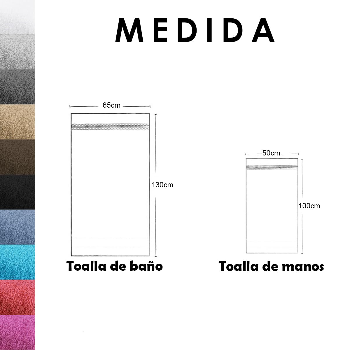 MERCURY TEXTIL Juego 4 Toallas de Baño y Manos 500gsm 100% Algodón Fucsia
