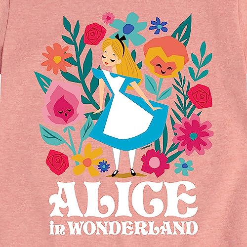 Disney - Alice in Wonderland - Alice in Wonderland Flower Art - Toddler and Youth Girls Short Sleeve Graphic T-Shirt3
