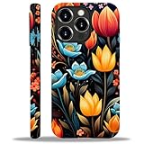 Designed for iPhone 14 Pro Max Case - Dual Layer Cell Phone Protective Case - Vintage Botanical Floral Pattern for iPhone 14 Pro Max Case - Scratch-Resistant Shockproof Cover for Girls Boys