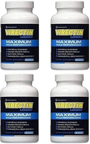Virectin Loaded 4 x 90 Capsules - Maximum Male Performance - Free Shipping