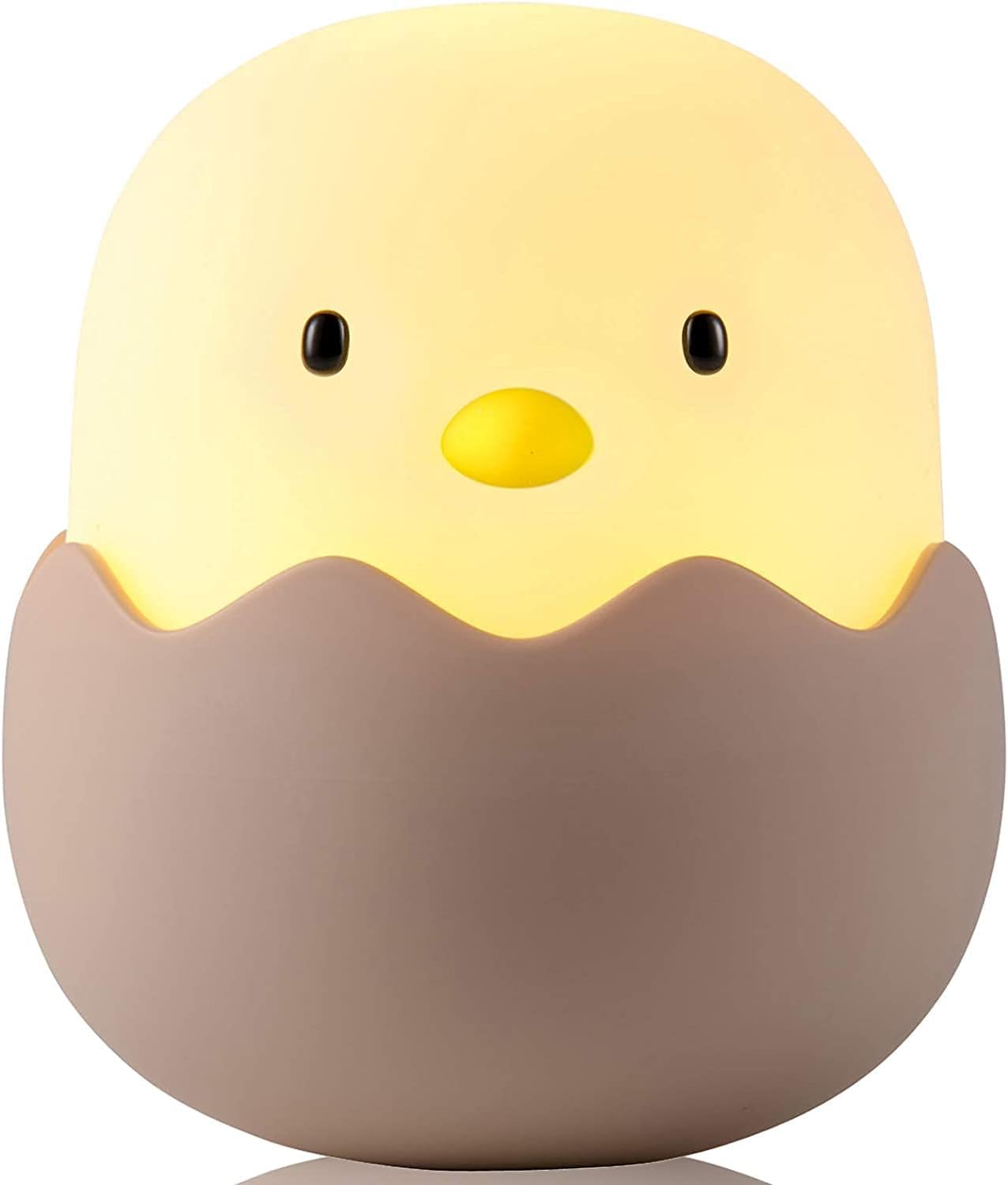 MCHERRY Night Light for Kids, Baby Nursery Lamp with Touch Controls, Cute Chick Bedside Nightlight for Nursing/Breastfeeding, USB Rechargeable, Newborn or Toddler Bedroom Decor for Boys and Girls