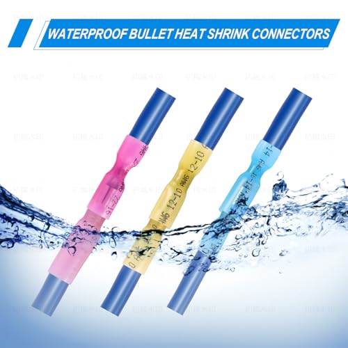 Kit de 320 conectores termorretráctiles y conectores de cable impermeables eléctricos tipo bala 3