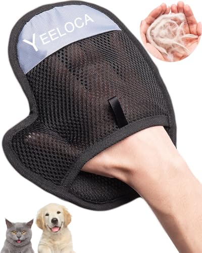 Yeeloca Gant Antistatique pour Éliminer Les Poils de Chien et Chat, Gant Poils Animaux Réutilisable Électrostatique, Gant Anti Poil Chat, pour Les Meubles, Les Vêtements, Les Draps, Les Tapis, etc.