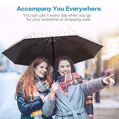 image for TradMall Travel Umbrella, Lightweight Compact Parasol with 99% UV Prot