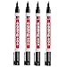 Produktbild Edding 404 Permanentmarker Rundspitze 0,75mm Strichstärke | Alle Farben, verschiedene Mengen / Sparpacks (4, Schwarz)