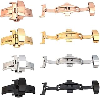 Push Button Watch Clasp Replacement Push Button Watch Band Clasp Leather Strap Buckle Strap Strap Buckle Belt Strap Buckle Automatic Bomb Watch Clasp for Watch
