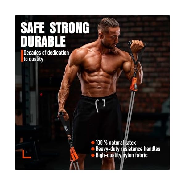 Resistance Bands with Handles, 175lb Exercise Bands for Working Out - Image 2
