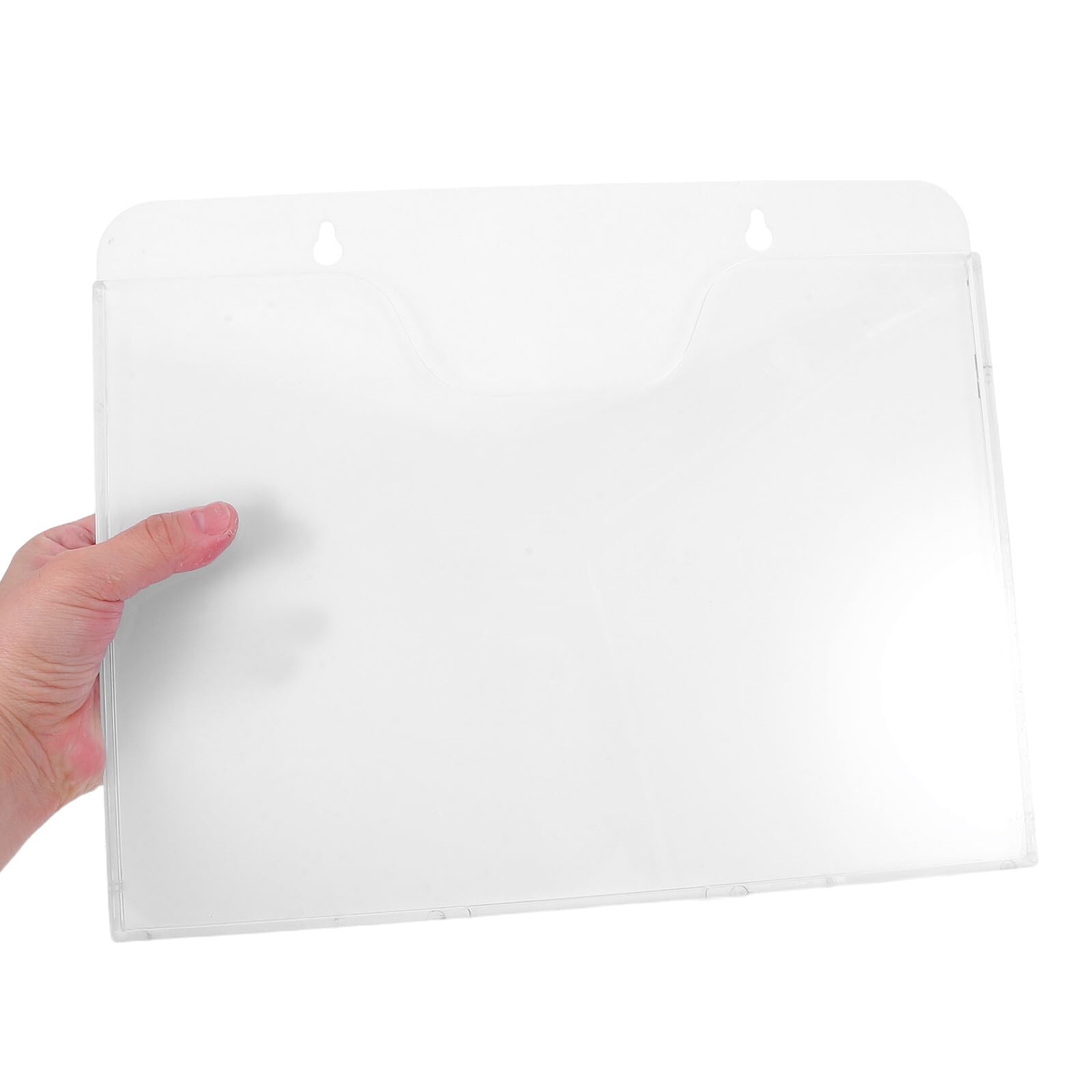Organizador de Pared Acrílico Transparente para Documentos A4 Horizontal 2 Piezas Soporte de Exhibición Montaje en Pared para Folletos y Revistas en Oficina Funcional y Resistente