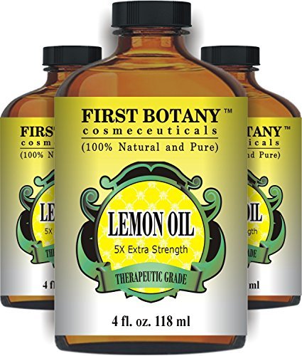 Lemon Essential Oil 5X Extra Strength 4 fl. Oz - Natural Therapeutic Grade - Cold Pressed Premium Quality Oil from Italy