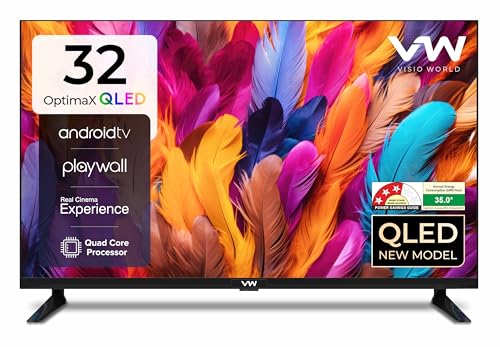 Image of VW (Visio World 80 cm (32 inches) Playwall Frameless Series HD Ready Android Smart LED TV VW3251 (Black)