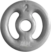 Anilha Emborrachada 2 Kg - Cinza