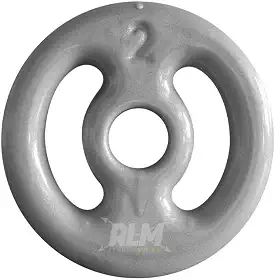Anilha Emborrachada 2 Kg - Cinza
