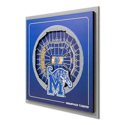 Image of YouTheFan Officially-licensed NCAA Stadium Series 3D Wall Art - multi-layer team stadium replica, detailed sports fan gift, indoor decor