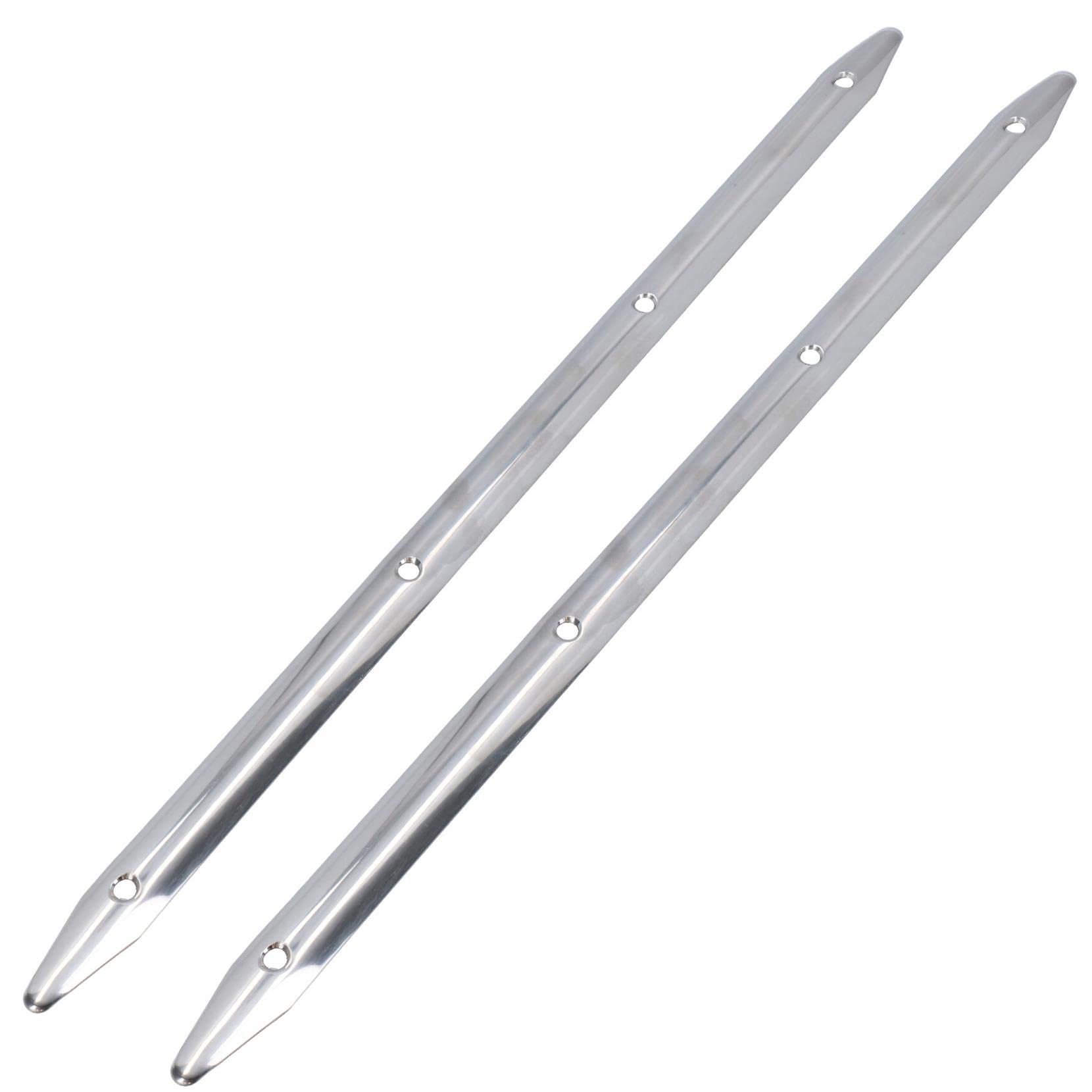 AB Tools 2 Pack 457mm Polished Stainless Steel Rubbing Strake Rail Hull Protector Boat Yacht