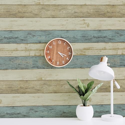Image of Self-Adhesive Wallpaper Waterproof Old Furniture Vinyl Stickers Wooden Door Wardrobe Desktop PVC Wall Papers 45 X 304 CM- (Wooden Plank-2)