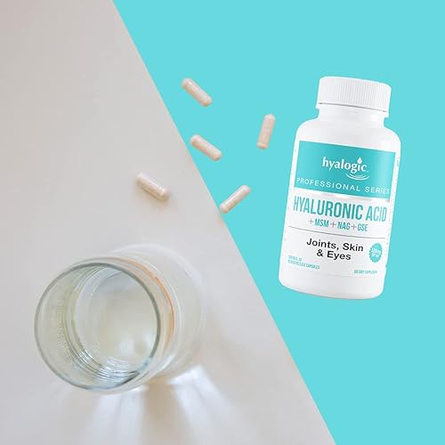 Miniatura 5 de Hyalogic Cápsulas de liberación retardada de ácido hialurónico  Fórmula combinada con glucosamina MSM  Apoya articulaciones, ojos y piel saludables