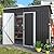 VONZOY 8x4 FT Outdoor Storage Shed,Metal Shed Garden Shed with Lockable Door for Bike, Garbage Can,Tool Shed for Patio, Backyard, Lawn(Grey)