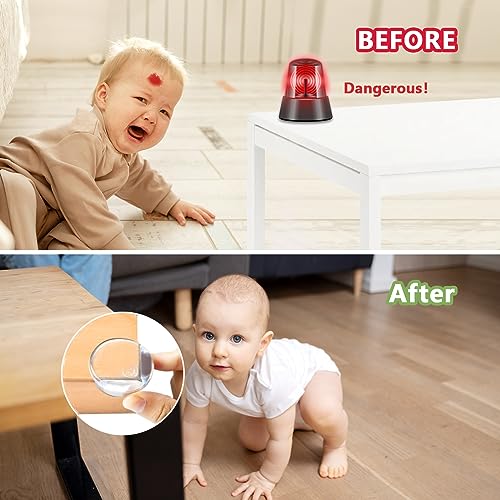 Image of 8 Pack Corner Protector Baby, Table Corners, Clear Table Protectors for Furniture, Round Corner Guards, Safety Corner Protectors, Furniture Corner & Edge Safety Bumpers,Baby Proofing