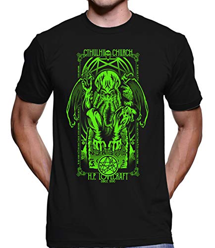 Camiseta Camisa Cthulhu Hp Lovecraft 4076 100% Algodão (Preto, GG)