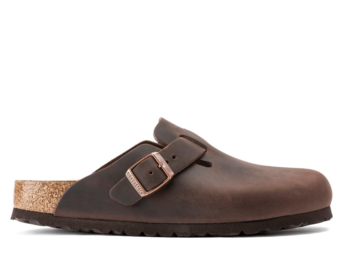 Birkenstock 860133 Boston Habana, Oiled Leather Zoccoli Uomo, Habana EU 41