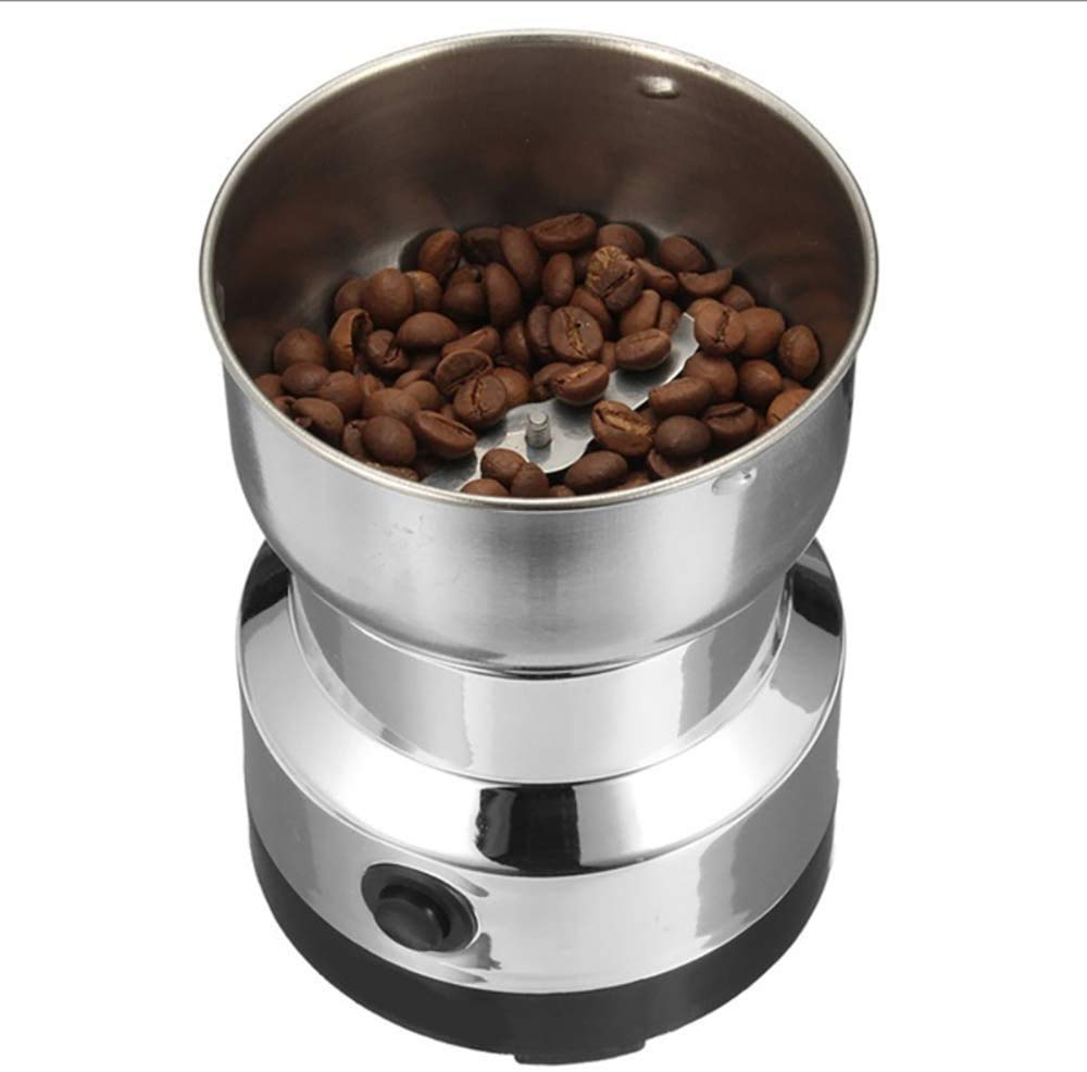 Macinacaffè elettrico, macinacaffè con lama in acciaio inossidabile per chicchi di caffè Frutta a guscio Noci Spezie Grano e spezie
