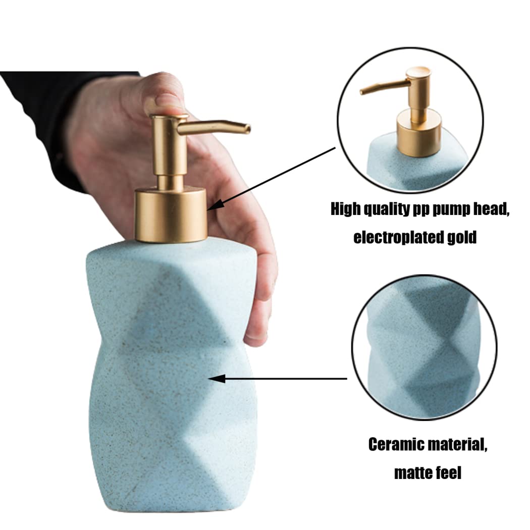 Badezimmer-Accessoires-Set, Badezimmer-Sets in gefrosteter Optik für Arbeitsplatte, Toilette, Wohnung, modernes Dekorationsmaterial, Geschenk für Frauen und Männer,Blau,4pcs