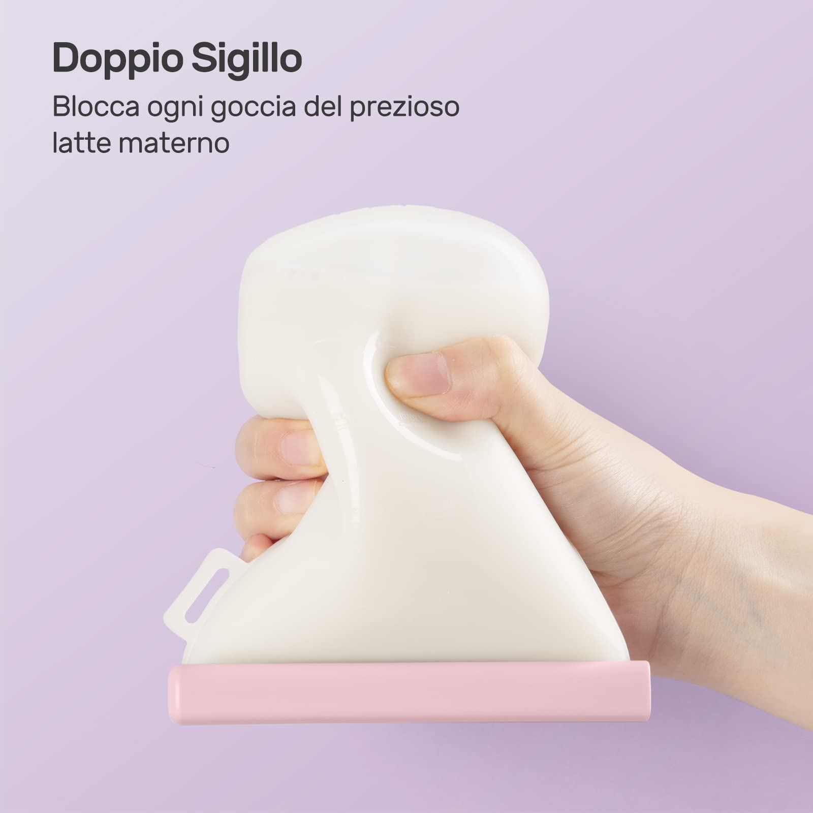 Nuliie 7 pezzi riutilizzabili contenitori latte materno, 12oz/360ml a prova di perdite, sacchetti latte materno in silicone alimentare per l'allattamento al seno, BPA Free, doppio sigillo