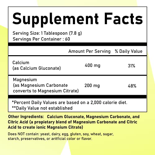Outback Naturals Calmag, High Absorption 2:1 Calcium And Magnesium Citrate Powder Supplement; Promotes Stress Relief, Sleep & Bone Health (Unflavored 16.5 Oz.) #TOP3