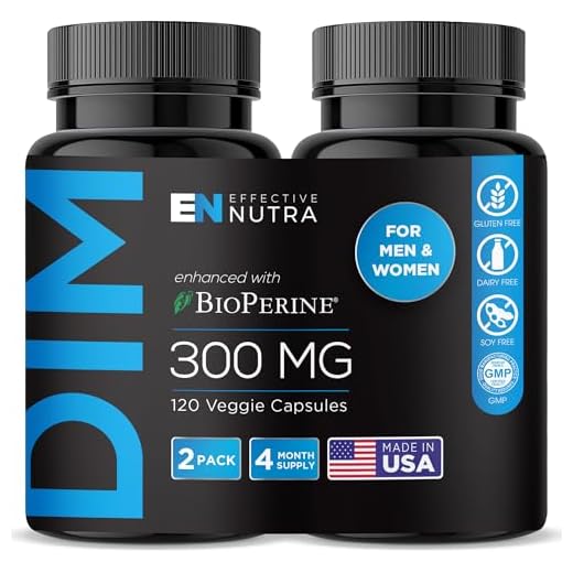 Effective Nutra Dim Supplement 300mg with BioPerine - Extra Strength Estrogen Blocker for Men & Women - Hormone & Metabolism Support - 4 Month Supply