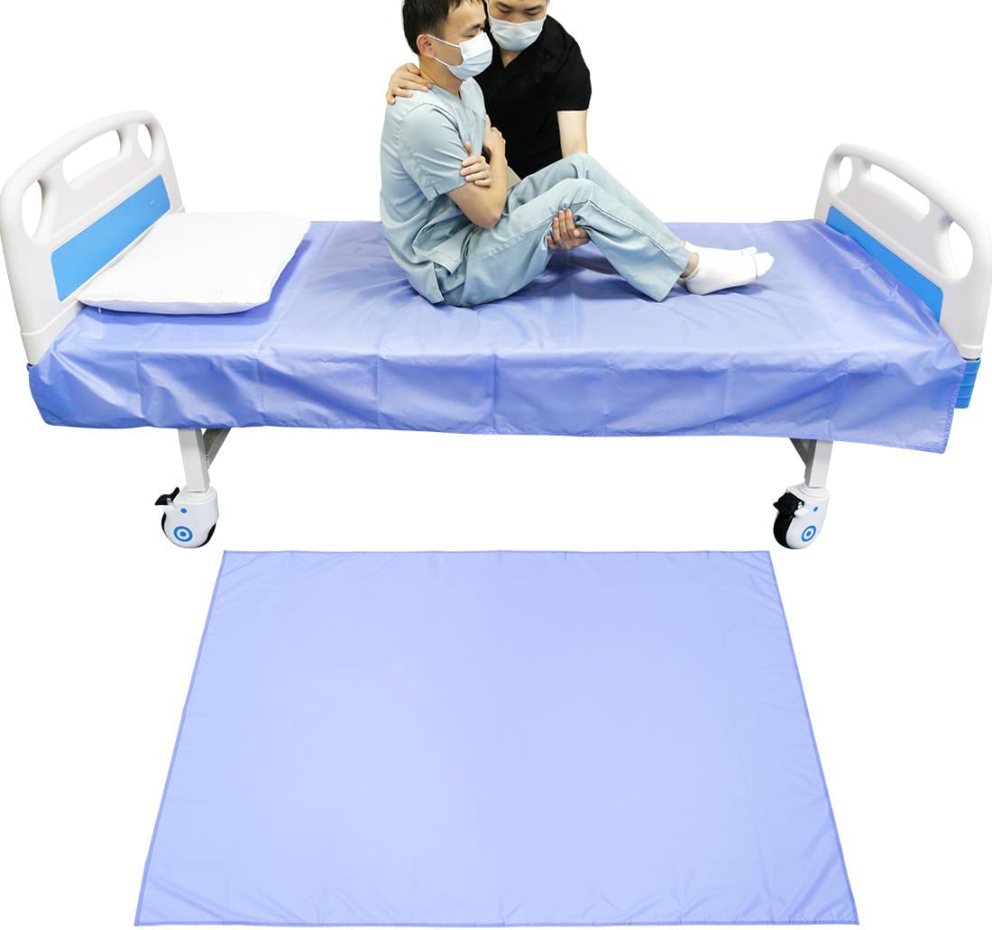 55″x79″ Flat Transfer Slide Sheet for Moving Patients,Draw Slide Sheet and Sliding Board for Elderly Transfers in Cars,Wheelchairs,Bed,Purple,Pack of 1