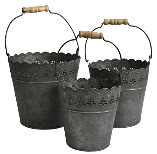 Gartenwelt Riegelsberger 82100 Poubelle en zinc 18 x 18 cm