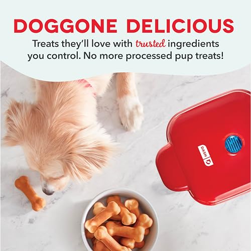 DASH Mini Dog Treat Maker, Small, Red