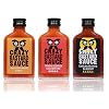 Crazy Bastard Sauce – Set van 3 – Extreem Hete Chili Sauzen met de heetste pepers ter wereld – Ghost Pepper, Trinidad…