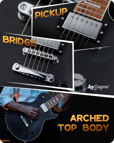 Image of Leo Jaymz SC Series Electric Guitar - Mahogany Body, Laurel Fingerboard, Dual Humbuckers, Tune-O-Matic Bridge, C Neck, 18:1 Tuners (Matt Black X)