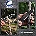 CuCut Full Tang Fixed Blade Knife with Sheath - 4-inch Carbon Steel Blade, Black Non-Stick Finish with Serrated Edge, PP Handle Camping Knife for Outdoor, Survival, Hiking