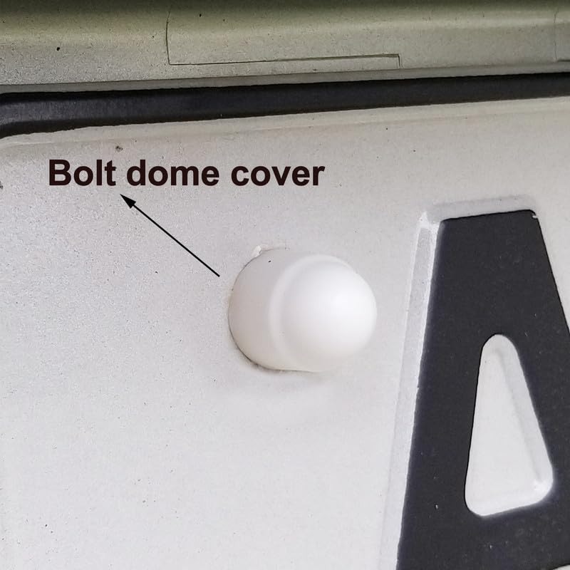 50 Pcs Hex Nut Cover, White M4 Bolt Dome Caps Covers, Plastic Dome Bolt Nut Protection Caps Cover for Bolts,Hex Hexagon Screws