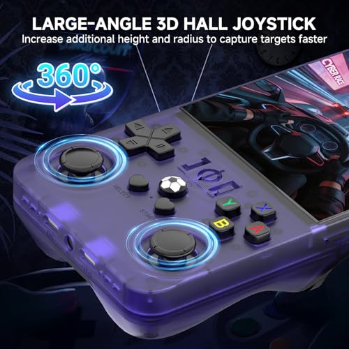 Image of R36max Retro Handheld Console,Upgraded 4.0 inch IPS Screen Portable Gaming Console,64GB Preloaded 18000+Games,Linux Open Source System Handheld Emulator Supporting30+Emulators,4000mAh Battery(64G Purple)